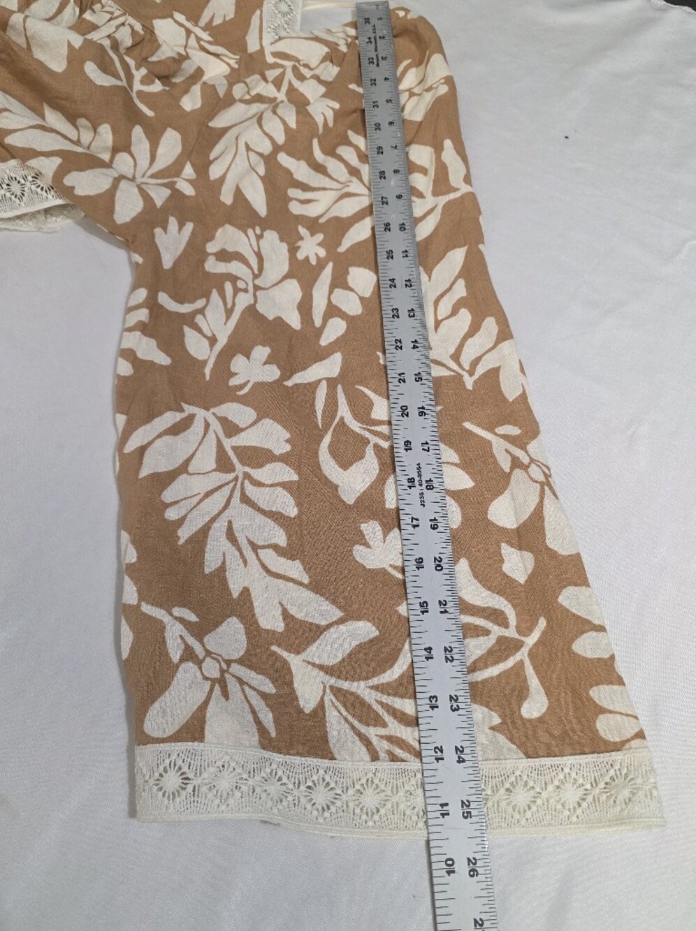 Christian Siriano Womens Size Large Floral Off-Shoulder Blouse  55% Linen - Picture 8 of 11